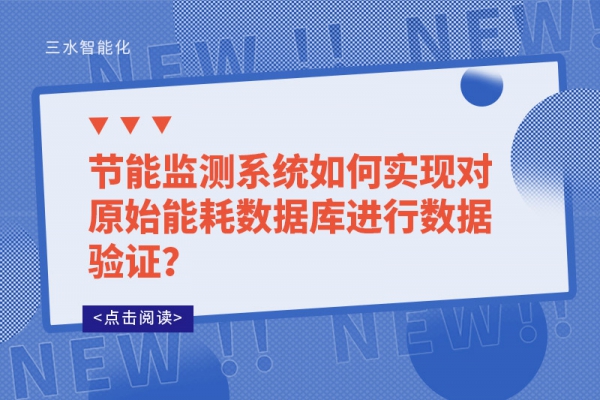 節(jié)能監(jiān)測系統(tǒng)如何實現(xiàn)對原始能耗數(shù)據(jù)庫進行數(shù)據(jù)驗證？